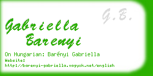 gabriella barenyi business card