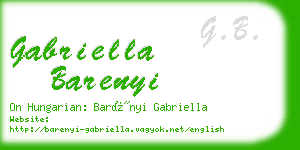 gabriella barenyi business card